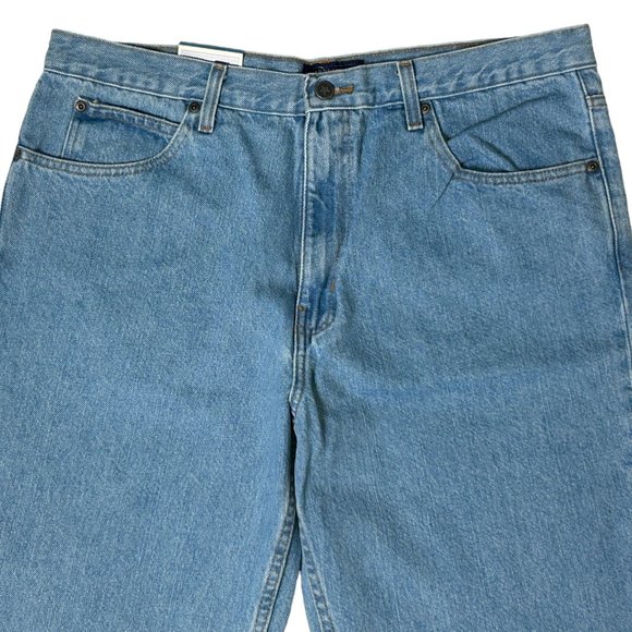 Saddlebred Mens 36x32 Straight Leg Classic Fit Denim Blue Jeans Pants - Picture 2 of 13